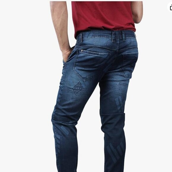 F-ITALIA Mens Slim Fit Streetwear Jeans Denim Cotton Size 32 - Picture 13 of 13